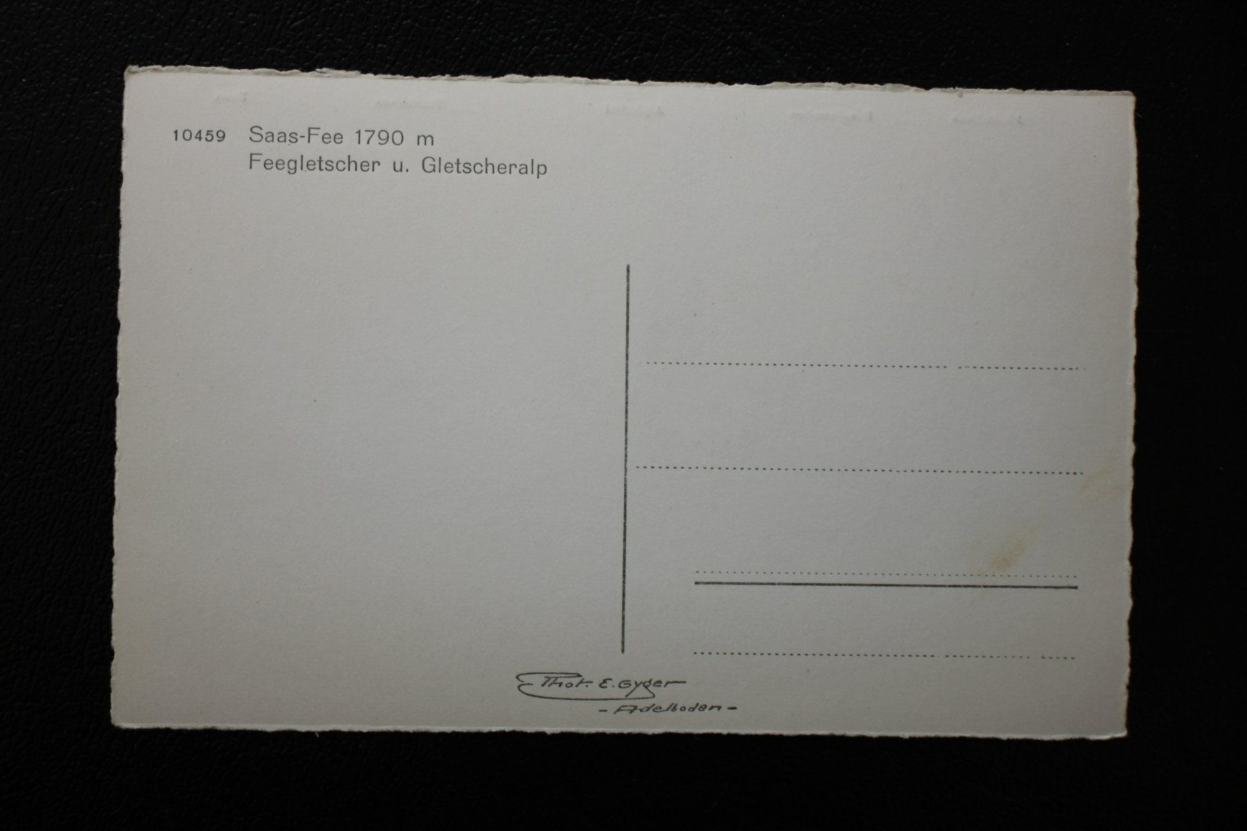 Cartoline postali: AK -  Saas-Fee 1790 m - Feegletscher u. Gletscheralp – Usato da Wiedlisbach venduto da han_n6ff 1