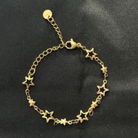 18KGP Goldene Stern Armkette aus Edelstahl 