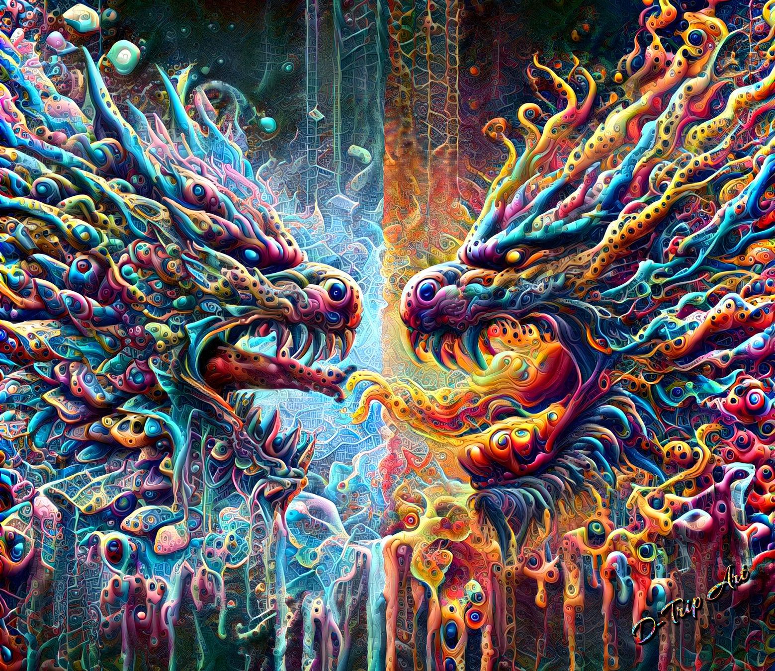 Poster & Bilder: Wandtuch - Dragons - UV Aktiv – Neu und originalverpackt aus Kilchberg ZH von Eaglebuy