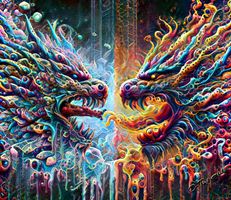 Wandtuch - Dragons - UV Aktiv