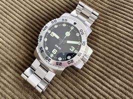 DUZU DW-D2 Coral Bay • 300M  42mm • brushed stainless steel