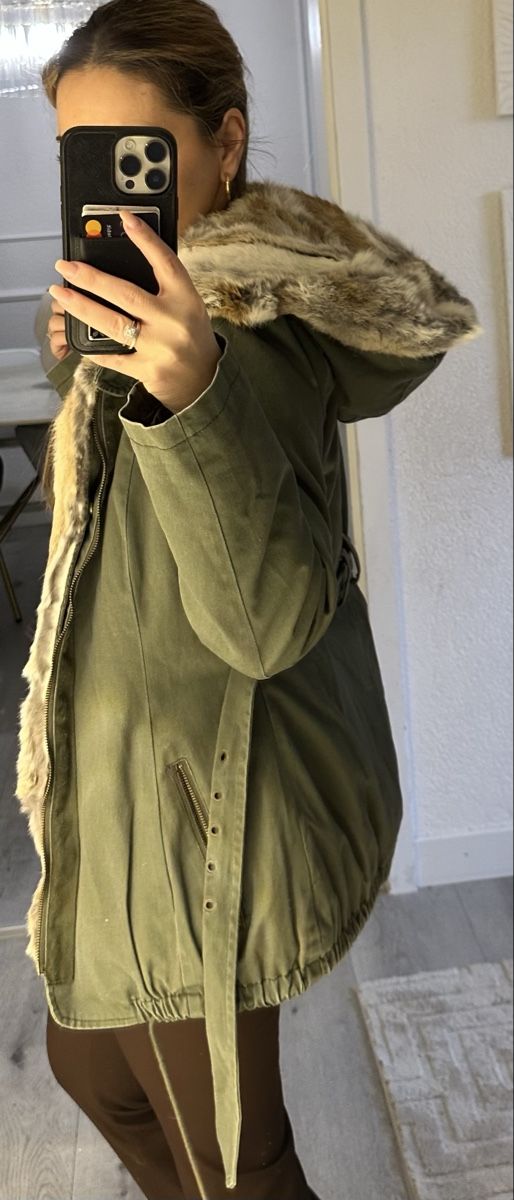 Giacche: Echtfell Jacke, Khaki, S – Usato da Frick venduto da Soleil4658 4