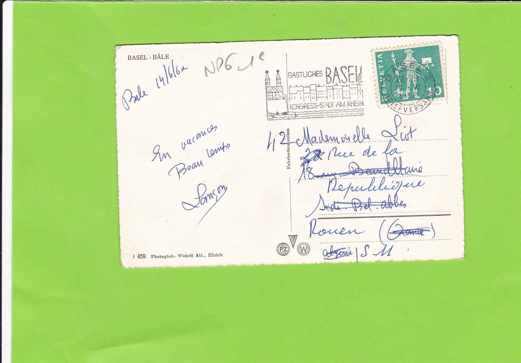 Cartoline postali: Basel am Rhein – Usato da St. Peterzell venduto da neckertal 1