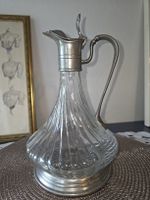 Karaffe Glas Zinn Deckel Gebraucht 1.7 l