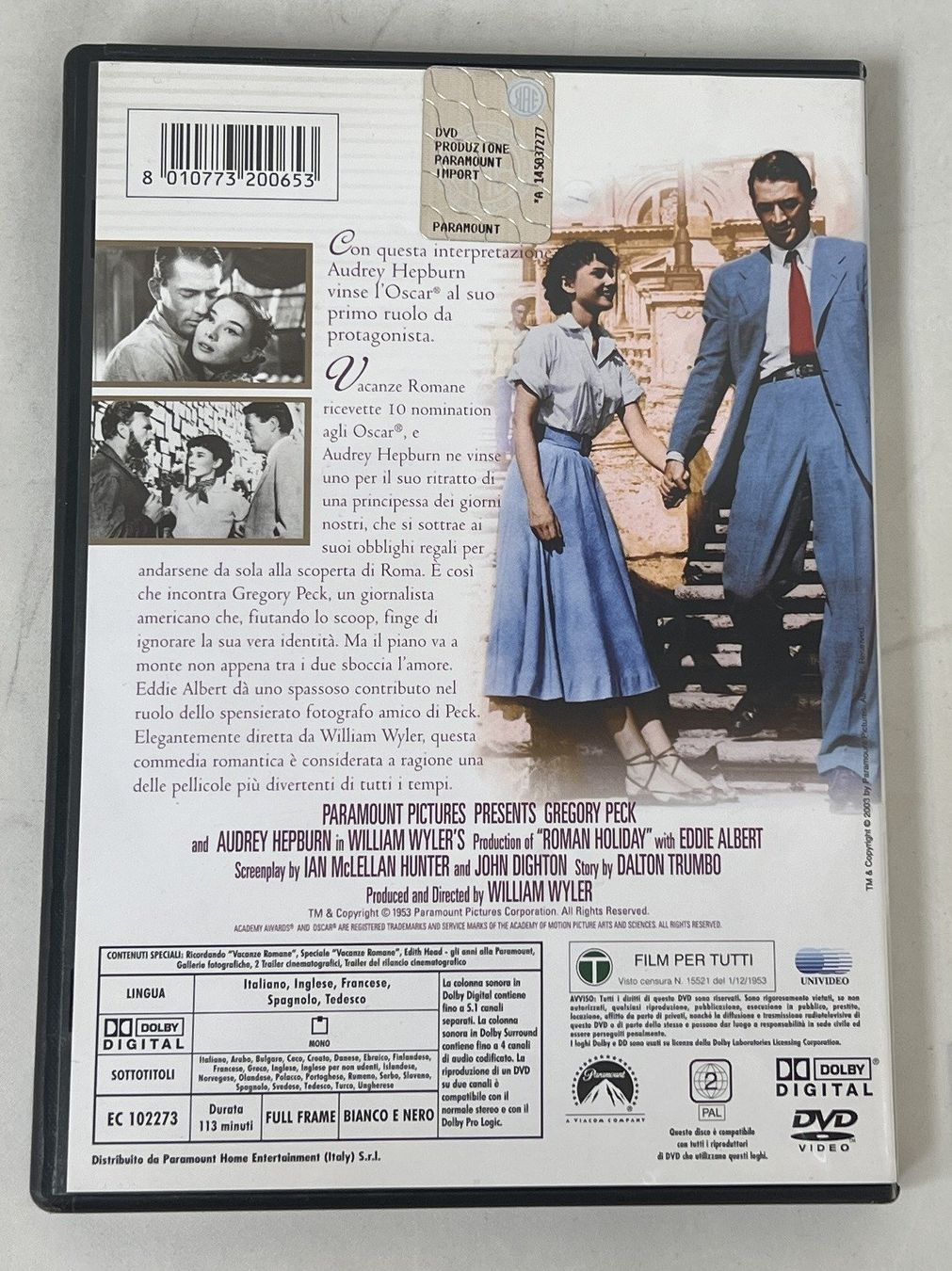 Tutti i DVDs: DVD Vacanze Romane – Usato da Zürich venduto da Drahtzug 1