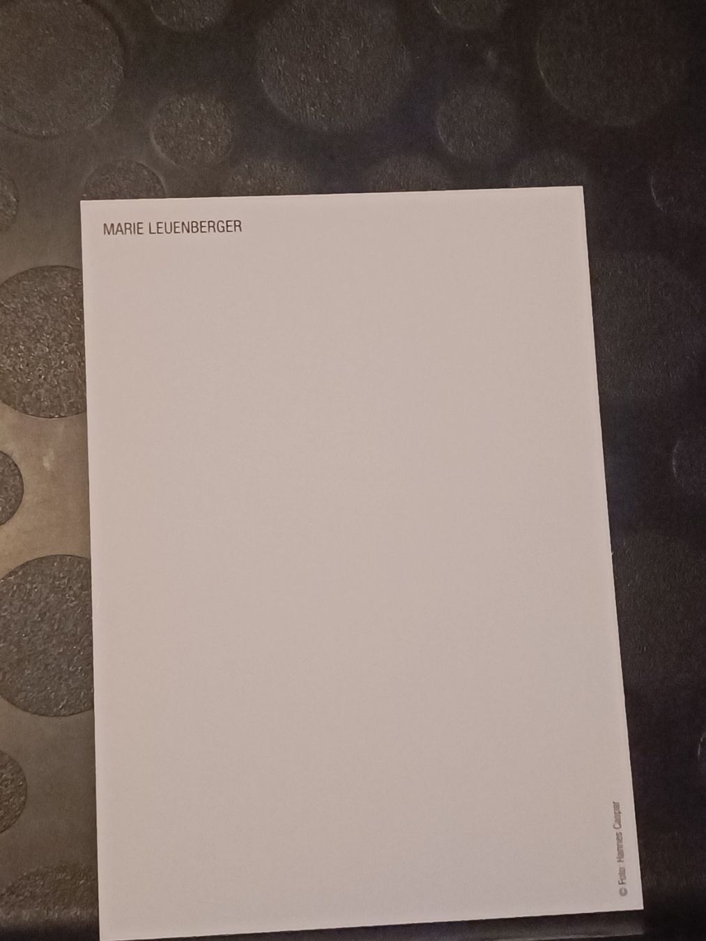 Autogramme: Marie Leuenberger - Handsigniert – Gebraucht aus Menziken von Artographs 1