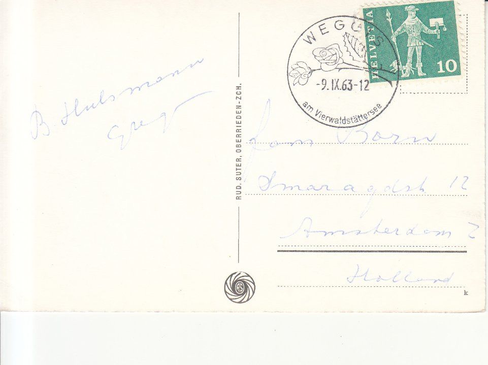 Ansichtskarten: Weggis 1963 – Gebraucht aus Bürglen TG von StampGraf 1
