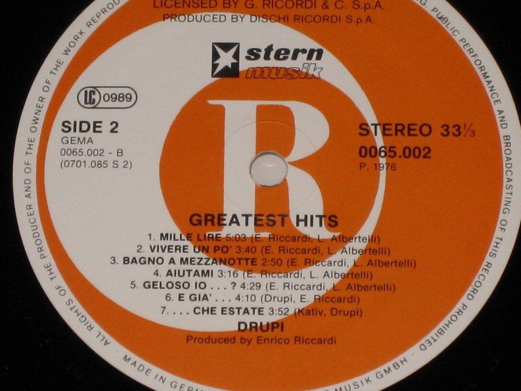 Vinyles: LP - DRUPI - GREATEST HITS – D'occasion à Steckborn par Quo7 2