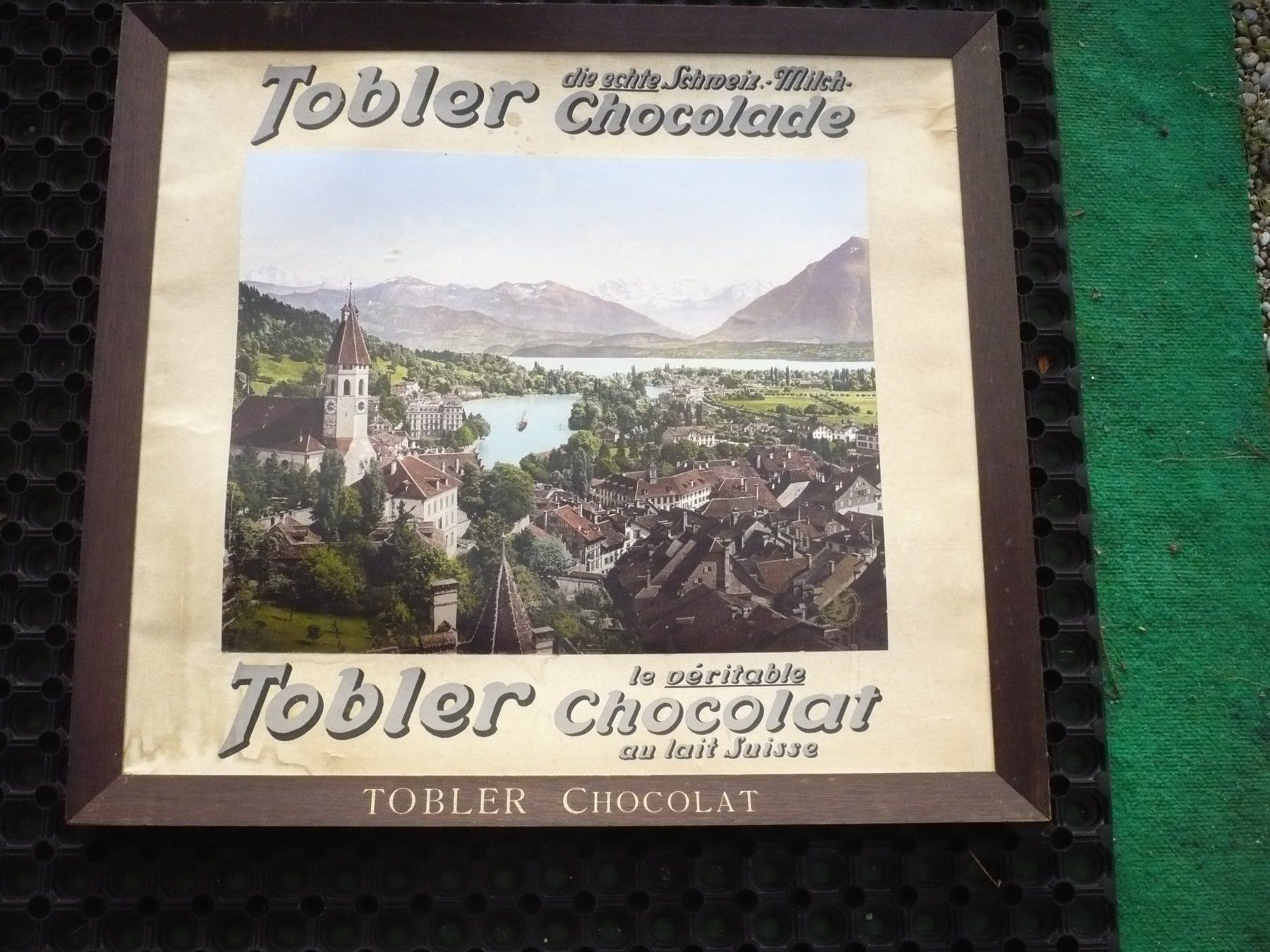 Foto & Immagini: Original Chocolat Tobler Kartonwerbung mit Holzrahmen – Usato da Biberist venduto da Urmel