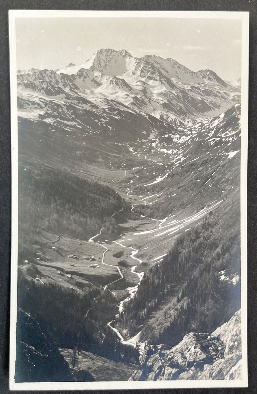 Ansichtskarten: Flüelatal mit Weisshorn , ca. 1940 – Gebraucht aus Ostermundigen von DaxKarten-75