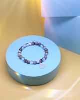 Armband aus Botswana Achat und Bergkristall
