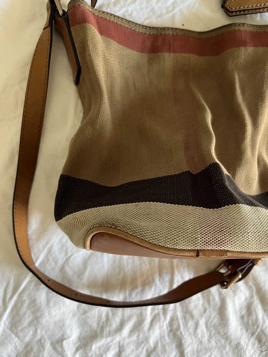 Burberry Borse da donna: Damen Tasche Burberry Nova Check Leder Leinen – Usato da Zürich venduto da vitobossha 2