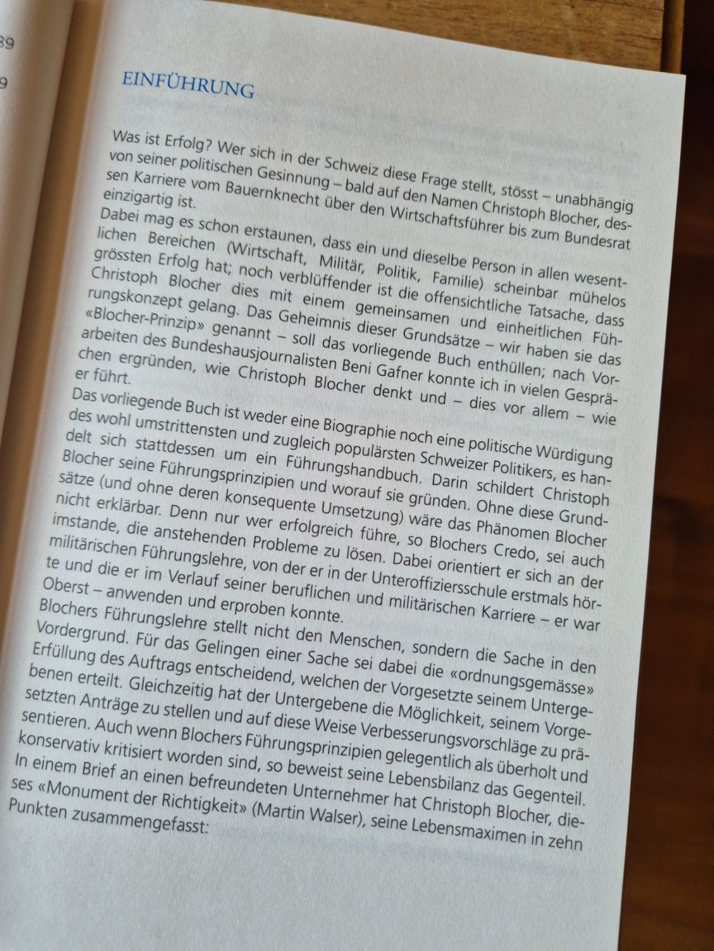Bücher: Buch  - Das Blocher-Prinzip - ein Führungsbuch – Gebraucht aus Buchs SG von MStBu 5