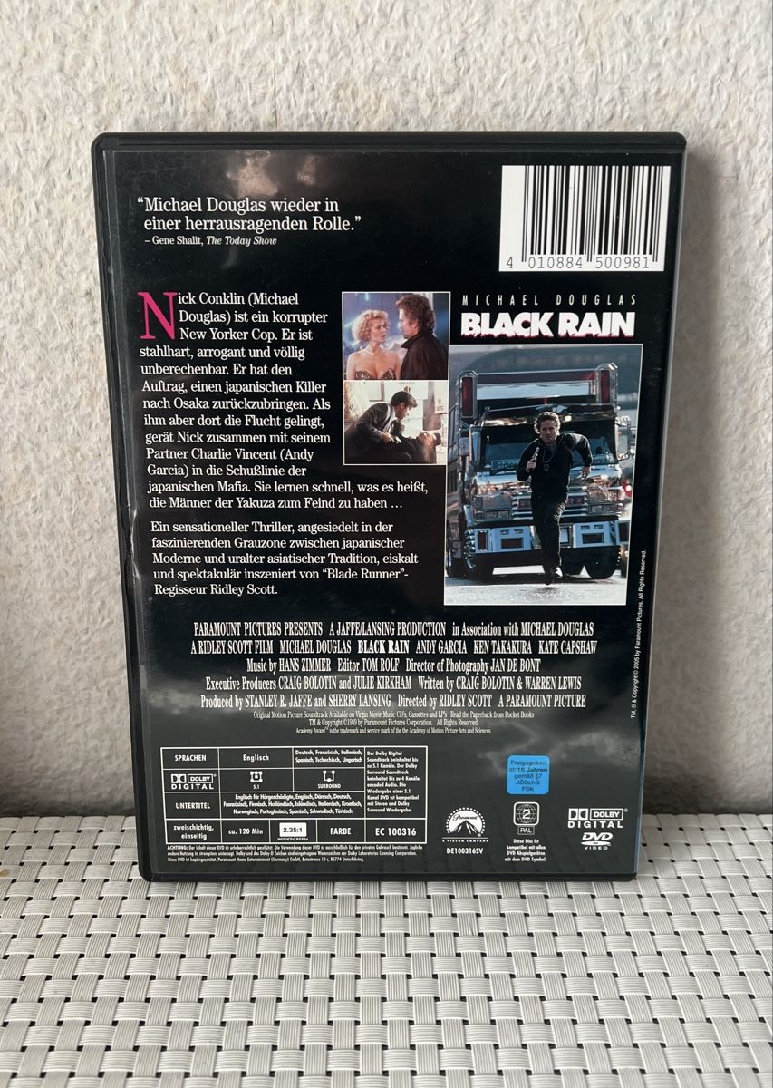 Tutti i DVDs: Black Rain - Michael Douglas (DVD) – Usato da Flawil venduto da NiceT 1