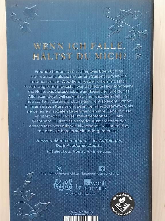 Libri: Dark Ivy, Wenn ich falle – Nuovo (secondo la descrizione) da Marthalen venduto da bahnundflug 1