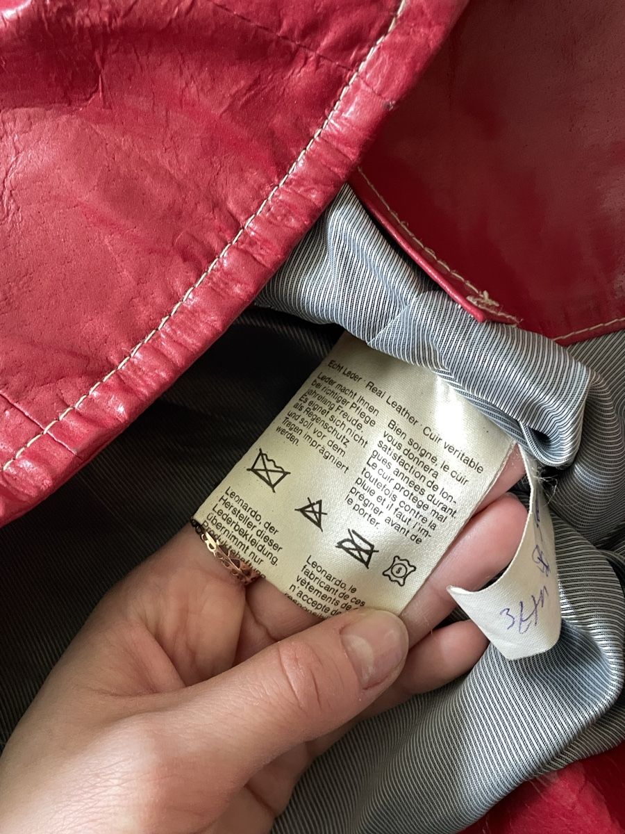 Giacche: Leonardo Echtleder Jacke, rot, Grösse 36 – Nuovo (secondo la descrizione) da Zürich venduto da megastored 2