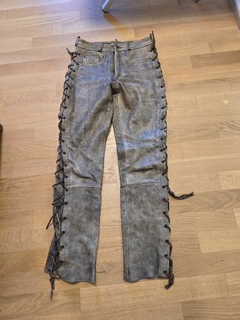 Lederhose Damen Grösse 38 echtes Leder Schnürung 