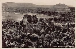 Schloss Wildegg, Fliegeraufnahme, gelaufen 1937