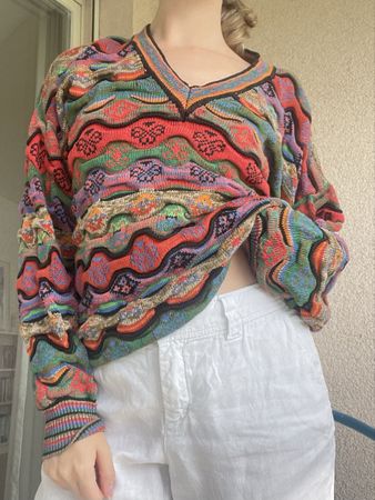 80’s Mariee Kim Pullover 3D design with colourful pattern