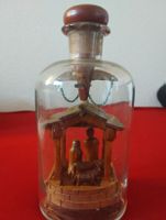 Krippe in Flasche Holz geschnitzt antik, Originalzustand!