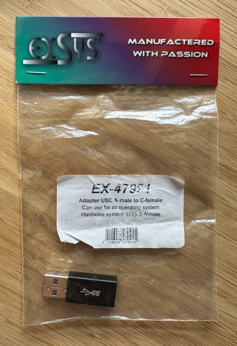 Unità & Adattatore: Exsys USB 3.2 Gen 1/2 USB-A Stecker - USB-C Buchse - Adapter – Nuovo e nell'imballaggio originale da Winterthur venduto da YaV