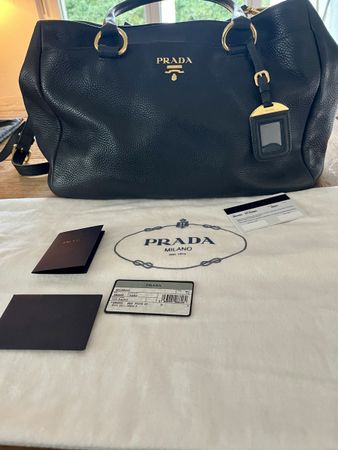 Prada Ledertasche Shopper, Schwarz, Top Zustand, Herbst!