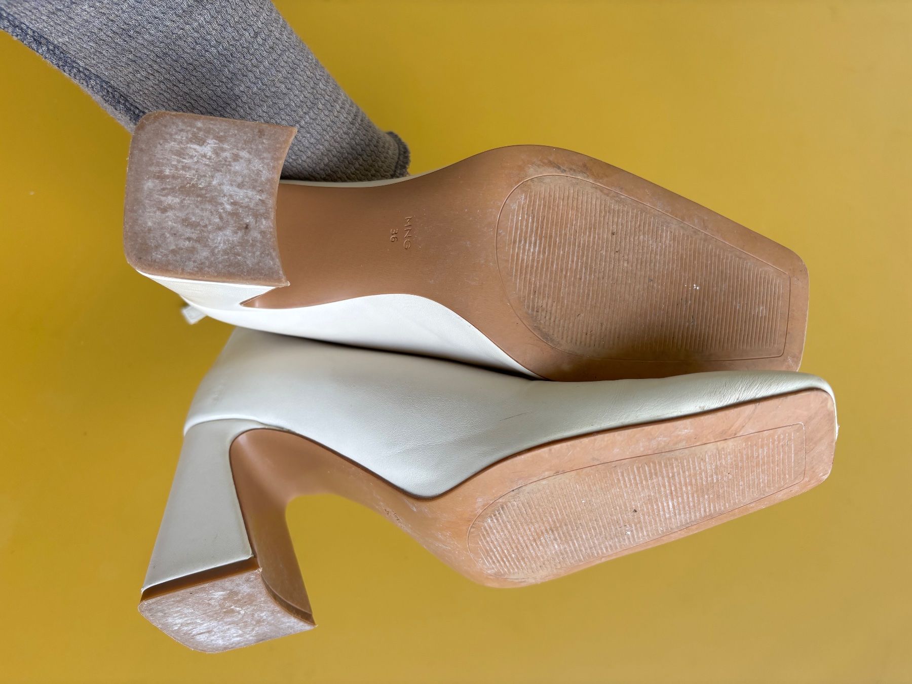 Mango Scarpe da donna: MANGO weisse  Square-toe Stiefelette Gr. 36 – Usato da Zürich venduto da missmodernage 6