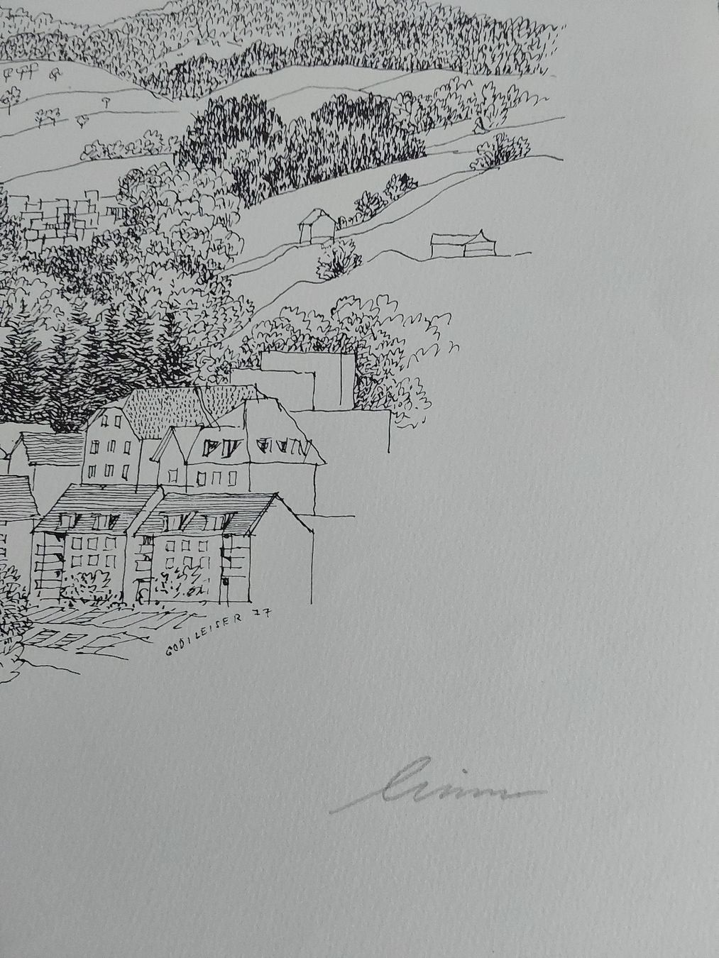 Grafiken & Lithographien: St.Gallen. Litho 16/110 Godi Leiser. Handsigniert. – Gebraucht aus Steinach von Chilli1957 4