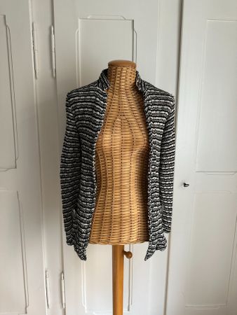 ZARA - Strickjacke schwarz-weiss S