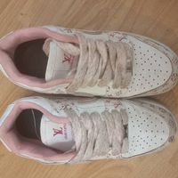 Sneakers Gr. 38 weiss/rosa  schöner Monogramm-Look