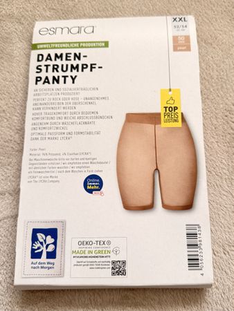 Neue Damen Strumpf-Panty, Gr. XXL (52/54), Farbe "Pearl"