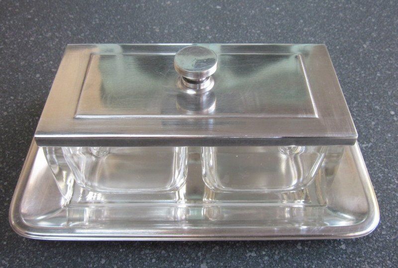 Set di piatti: Art Deco Marmeladenset Glas mit Deckel Tablett Wellner vers. – Usato da Bischofszell venduto da raika 4