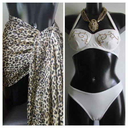 exklusiver Bikini mit Pareo Gr. 36