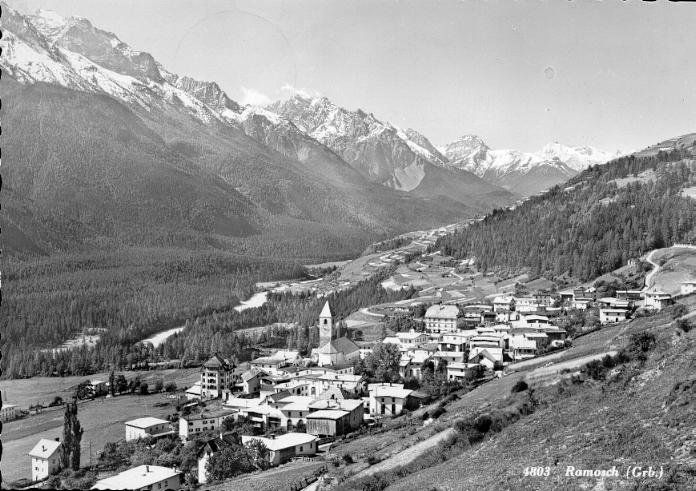 Ansichtskarten: Ramosch   GR        um 1 9 5 2 – Gebraucht aus Brig von Valcards54