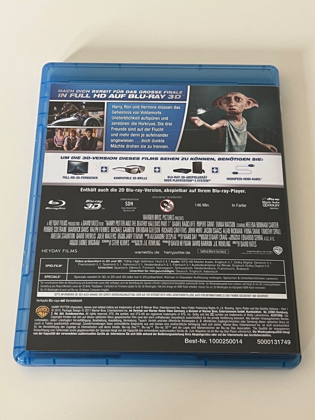 Tutti i DVDs: Harry Potter Heiligtümer des Todes 1 3D + 2D Blu-Ray – Nuovo (secondo la descrizione) da Altstätten SG venduto da sheamus 1