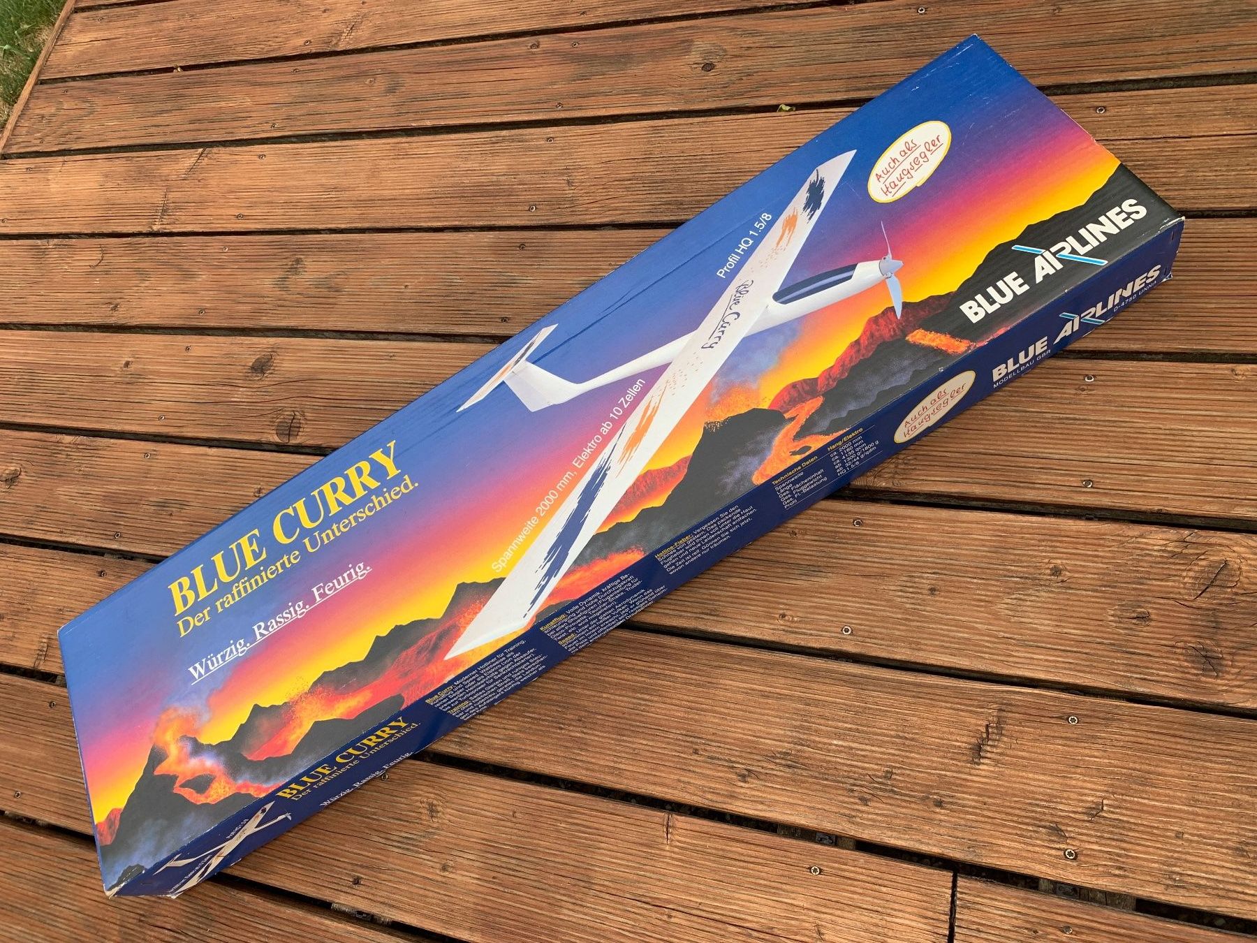 RC Modellbau: Segelflugzeug-Bausatz BLUE CURRY – Neu und originalverpackt aus Schlatt TG von brandschlatt