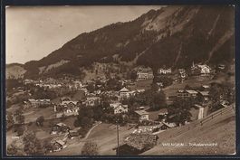 Wengen, Ortsansicht mit Berglandschaft