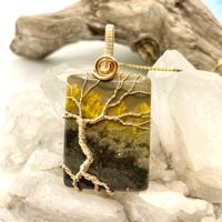 Anhänger Bumblebee Jaspis, tree of life