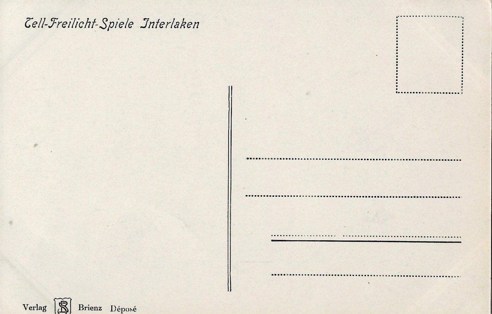 Cartoline postali: Interlaken, Tell-Freilicht-Spiele – Usato da Frauenfeld venduto da Merk52 1