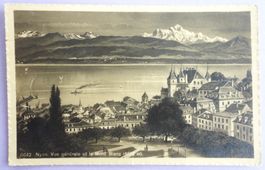 Nyon - Vue générale et le Mt. Blanc