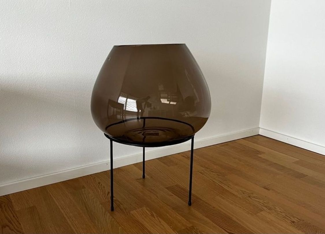 Vasi & Recipienti: Design Glas Vase mit Ständer, braun. – Usato da Cham venduto da Uhhee13 1
