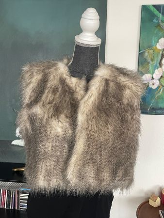 Kunstfell Gilet Federnlook