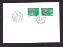Sonderbrief S. 604 Jumelage Phil. Europ Basel 23.-24.10.1965