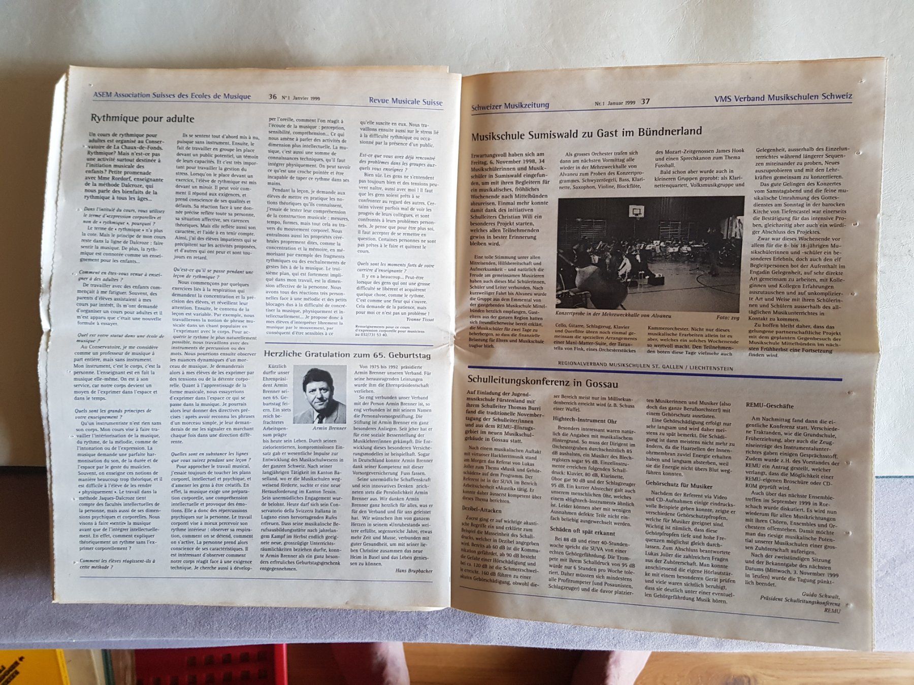 Riviste & Magazine: Schweizer Musikzeitung Januar 1999 – Usato da Walterswil BE venduto da Lonitti 1