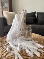 Hochzeitsstäbe mit Bändern weiss Set guter Zustand