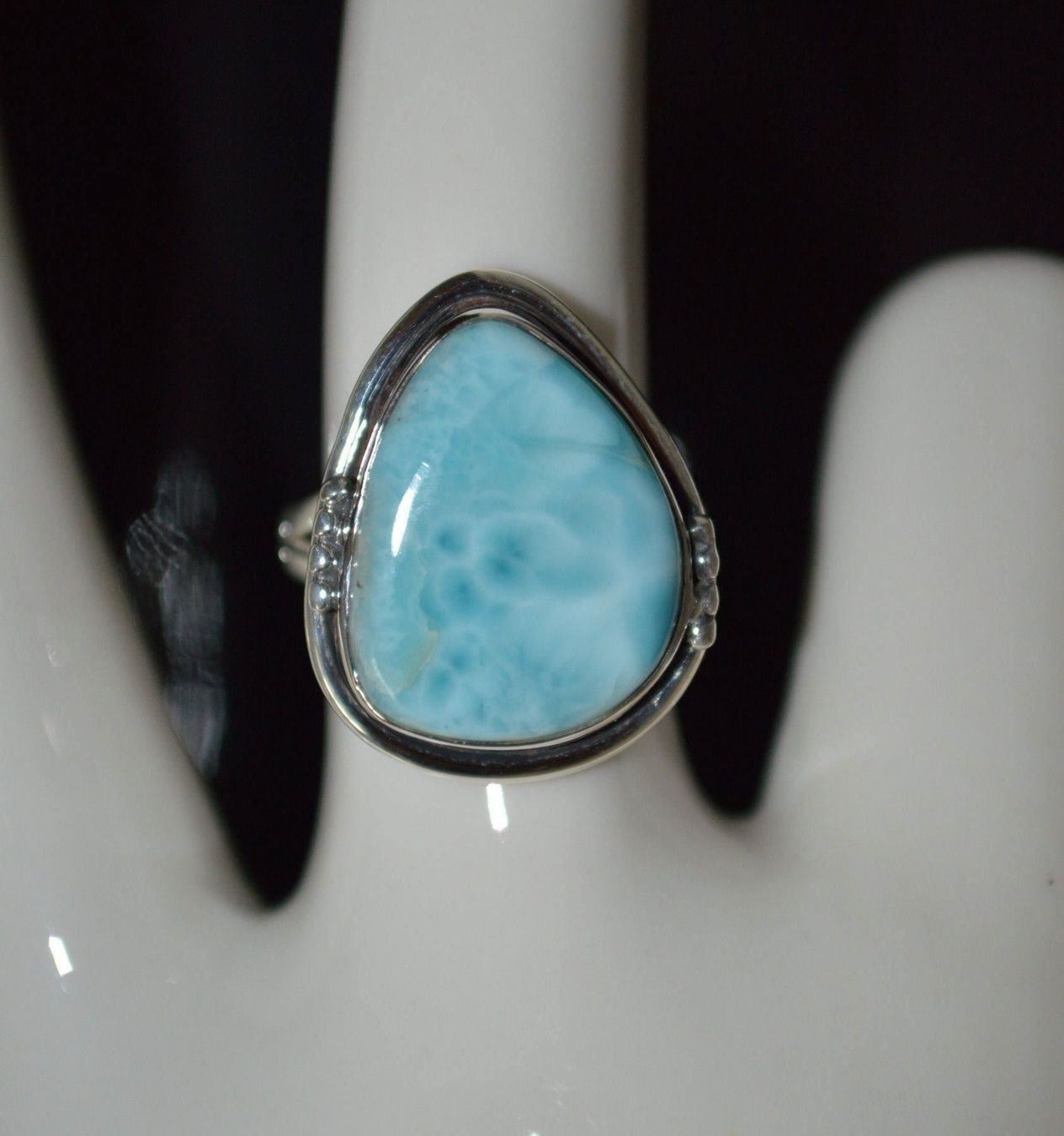 Anelli: LARIMAR SILBER RING Gr.17 – Nuovo e nell'imballaggio originale da Berg TG venduto da marta970