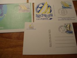 Frankreich, Lot Ganzsachen "Schiffe" gestempelt, 5  Belege