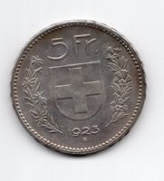 (305) CH, 5 Franken 1923, Tell, Super, stgl