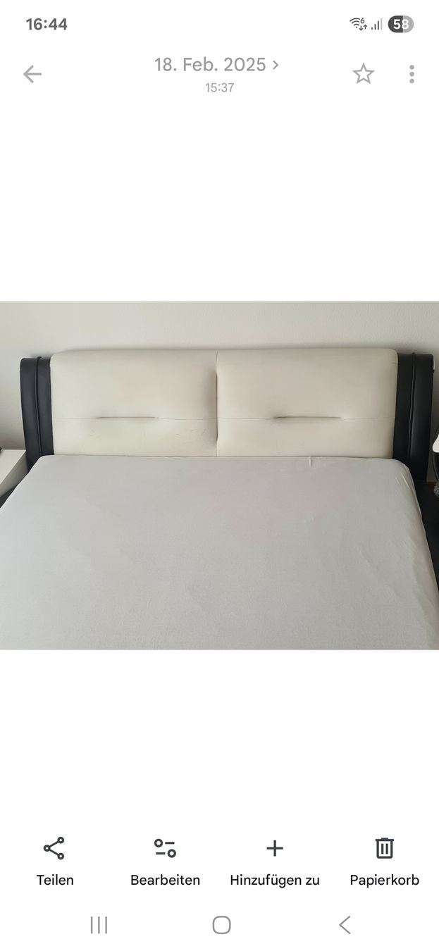 Lits: LederBett mit Matratze 7 jährig. – D'occasion à Neuhausen am Rheinfall par bij_xdr5 1