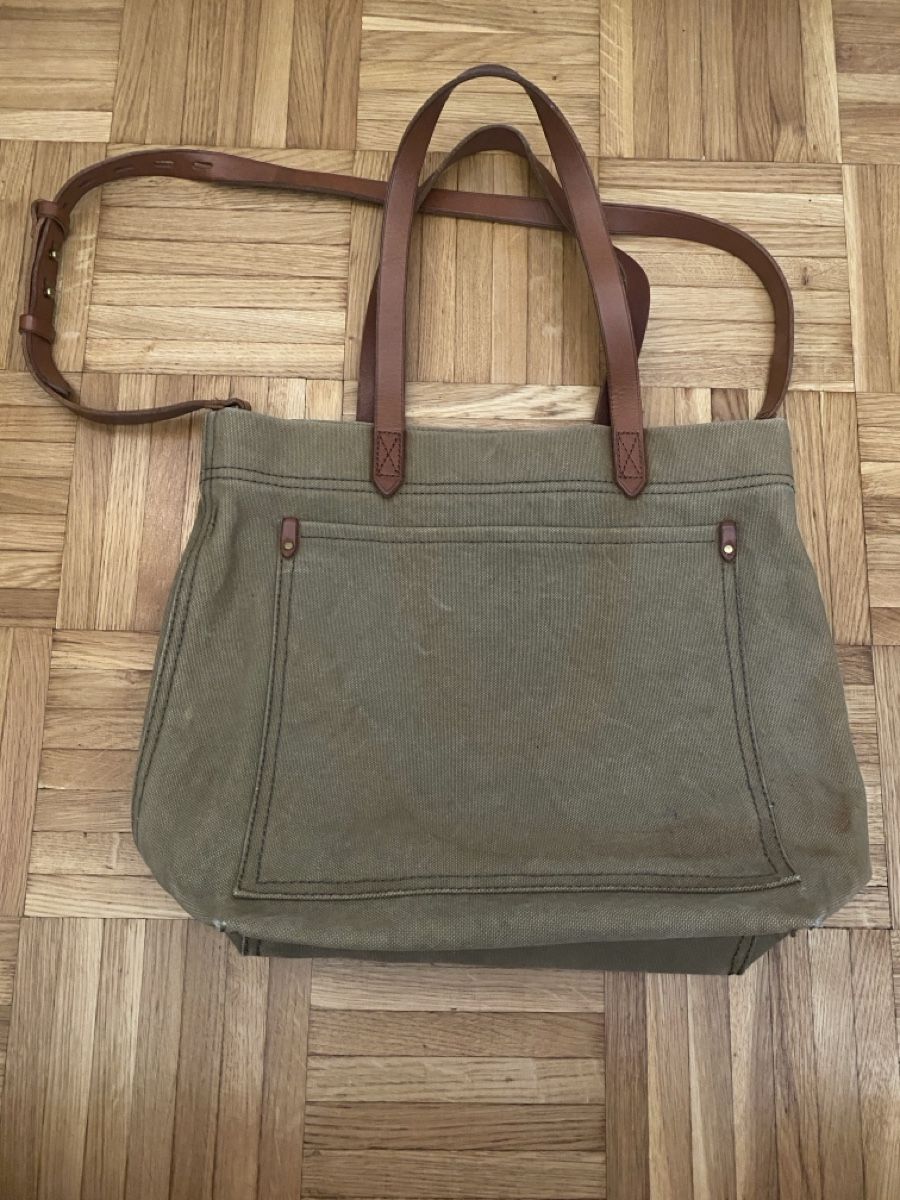 Borse da donna: Sac cabas toile et cuir kaki – Usato da Onex venduto da AlisonH